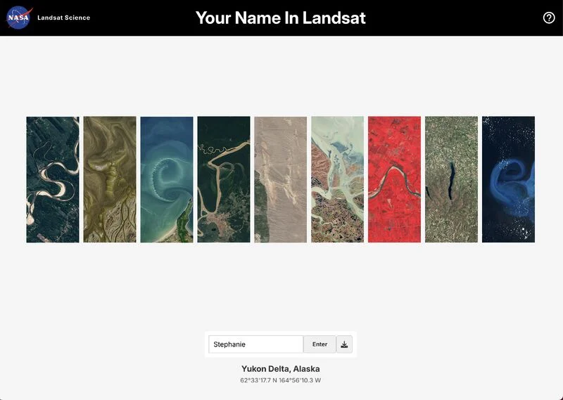 7 Cara Menakjubkan Membuat Your Name In Landsat: Visualisasi Nama dari Satelit NASA