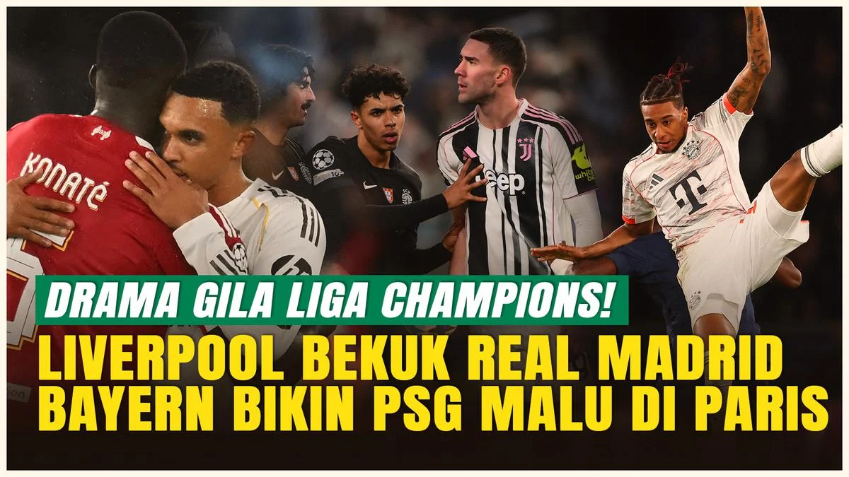 Drama Liga Champions 2025/2026: Bayern Tundukkan Real, Real Guncang City, PSG Hancurkan Brest, dan Duel Sengit Barcelona vs Atletico