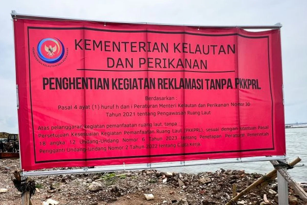 KKP Gencat Tindakan Tegas: Enam Perusahaan Pantura Tegal Tanpa Izin Reklamasi Dihentikan