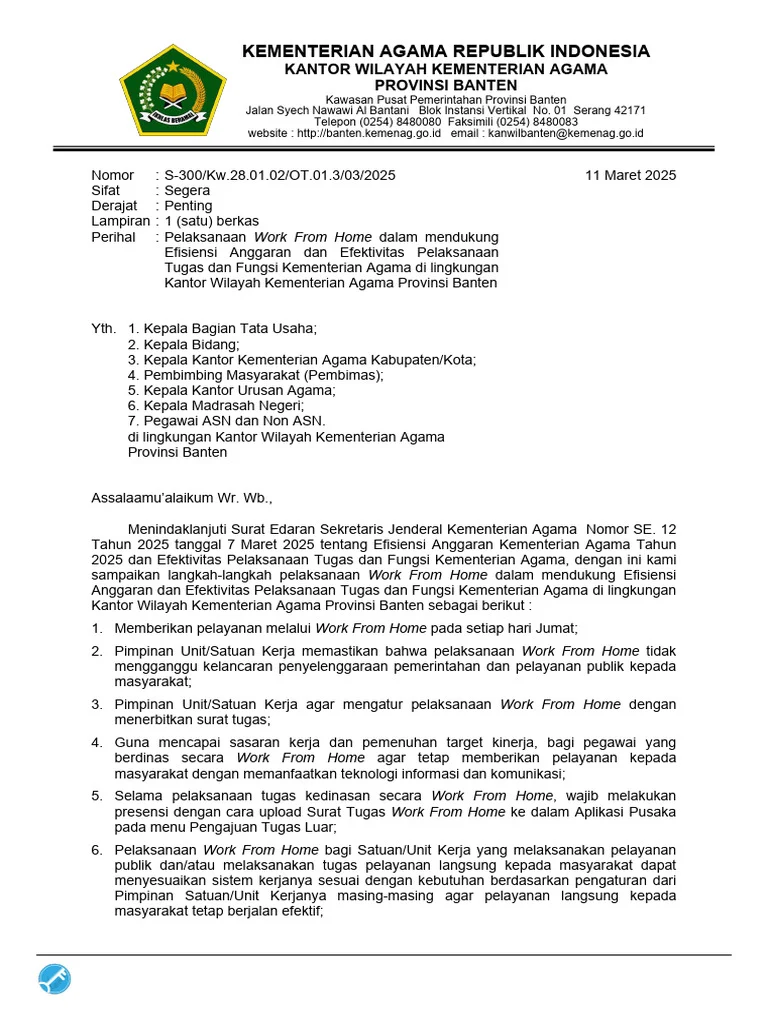 Menaker Resmi Umumkan WFH 1 Hari Seminggu untuk Swasta, BUMN, BUMD dan ASN – Langkah Besar Produktivitas dan Efisiensi Energi
