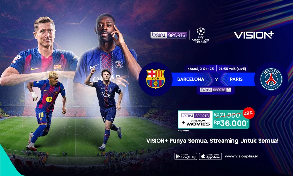 VISION+ Siapkan Penonton dengan Microdrama Memukau dan Live Streaming Liga Champions Eksklusif