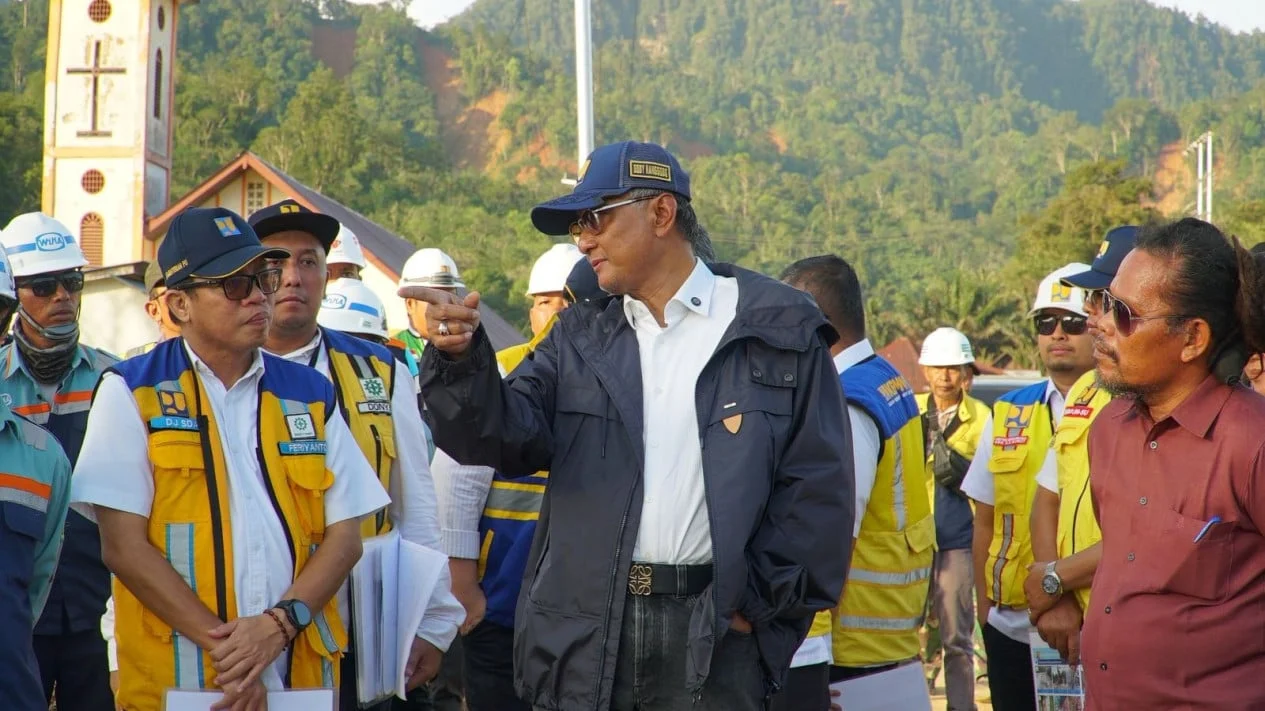 Dody Hanggodo Tinjau Pembangunan Sabo Dam Aek Tukka, Siap Rampung Oktober 2026