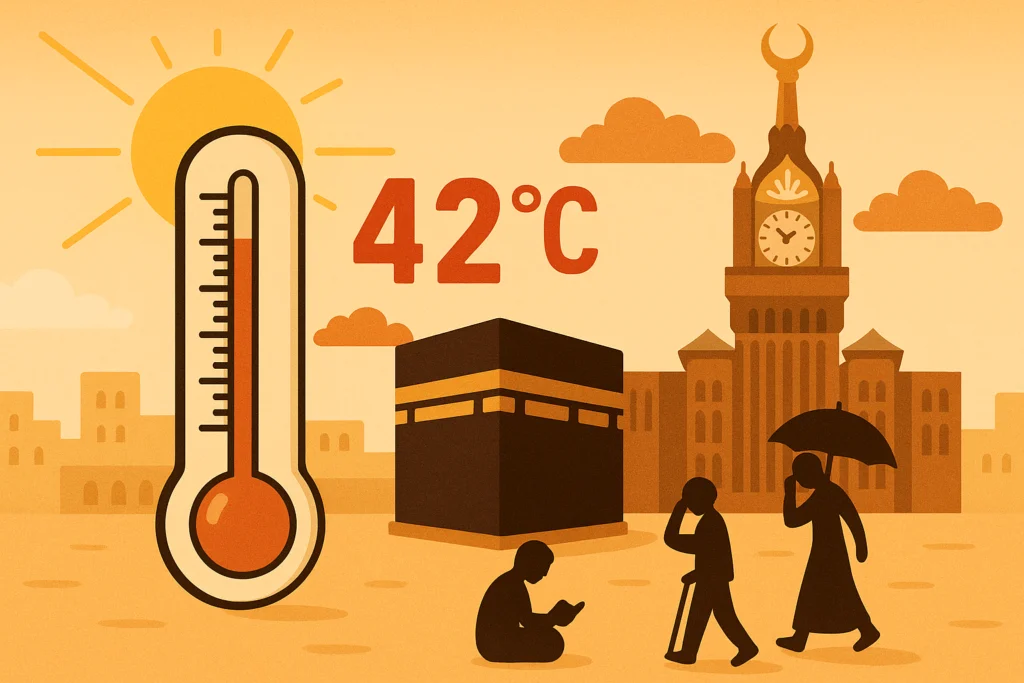 Prakiraan Cuaca Makkah Hari Ini: Suhu Siang Bisa Capai 43 Derajat Celcius