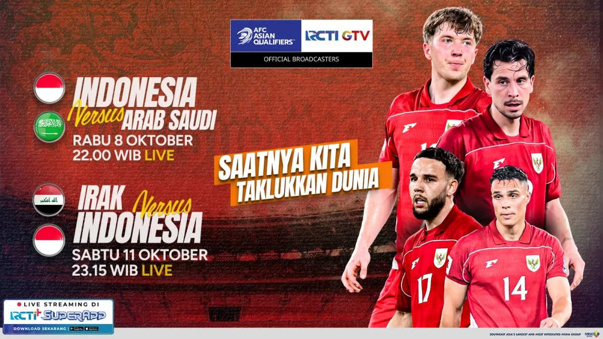 RCTI Live Streaming: Jadwal Siaran Langsung Timnas Indonesia vs Thailand di Piala Asia 2027