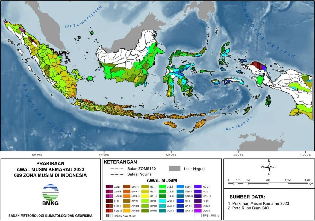 BMKG: 33,3% Wilayah Indonesia Sudah Masuk Musim Kemarau, Suhu Malam Hari Lebih Dingin