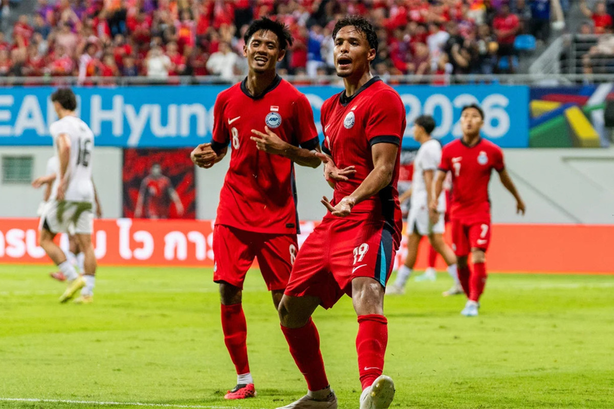 Pertandingan sepak bola Grup A Piala AFF 2026 antara Singapura dan Indonesia di Stadion Jalan Besar
