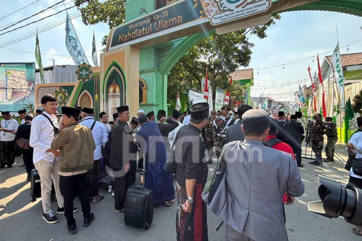 Menteri Agama Nasaruddin Umar dalam acara terkait Muktamar ke-35 NU di Jombang.